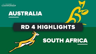 The Rugby Championship  Australia v South Africa  Round 4 Highlights [upl. by Nnayllas]