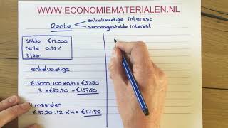 Het berekenen van enkelvoudigesamengestelde rente economiematerialen [upl. by Tati]