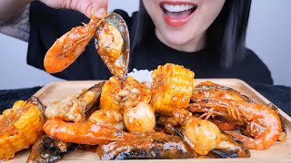 SEAFOOD MESSY EATING ASMR LIGHT WHISPERS  SASASMR [upl. by Idnas]