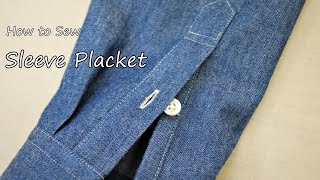 How to sew a sleeve placket on a shirt [upl. by Wolfort]