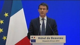 Municipales 2014 Manuel Valls parle dune quotdéfaite locale et nationalequot de la gauche  3003 [upl. by Adelpho934]