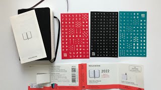 Moleskine daily planner 2022 몰스킨 데일리 다이어리 소프트커버 구성 및 볼펜 비침테스트 페이지 만들기 [upl. by Demahum]