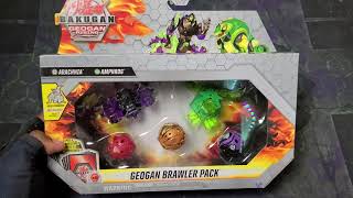 NEW BAKUGAN GEOGAN RISING DARKUS ARACHNIA VENTUS AMPHROG GEOGAN BRAWLER PACK UNBOXING [upl. by Aneladgam]