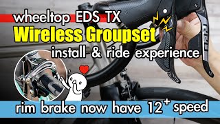 AliExpress Wheeltop EDS TX Wireless Electronic Groupset Rim Brake vs SRAM install amp ride experience [upl. by Ailegra]