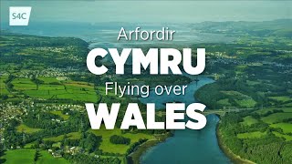 Cymru or Awyr  Flying over Wales Coastline  Slow TV [upl. by Erbes]