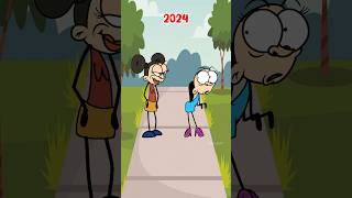 Man 2014 vs 2024 animation meme memes shorts [upl. by Terr]