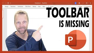 Toolbar is missing in PowerPoint [upl. by Anoyek]