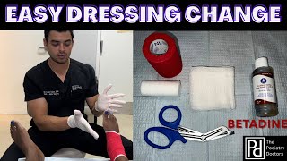 Wound Care Tutorial  Easy Dressing Change [upl. by Kissner]