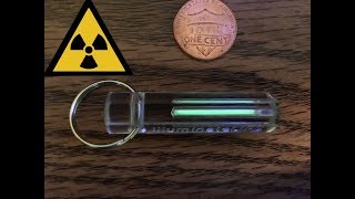 RADIOACTIVE Keychain  Tritium Gaseous Light Source GTLS  Glow in the Dark  Nite GlowRing [upl. by Troxell]