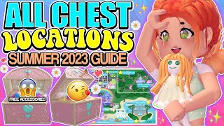 ALL CHEST LOCATIONS UPDATED FOR SUMMER 2023 6000 DIAMONDS amp ACCESSORIES 🏰 Royale High Guide [upl. by Dadivitan387]