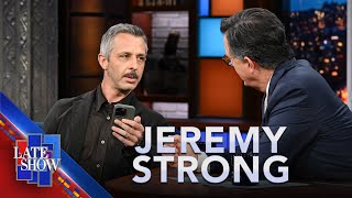 Jeremy Strong Used ChatGPT To Craft A Charming Anecdote For His Late Show Interview [upl. by Frydman]