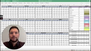 Work Calendar Tracker  Tutorial Microsoft Excel [upl. by Sellig632]