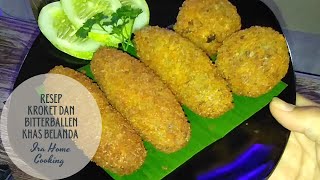 RESEP KROKET DAN BITTERBALLEN  MAKANAN KHAS BELANDA  RESEP KROKET  HOW TO MAKE CROQUETTE [upl. by Vernor257]