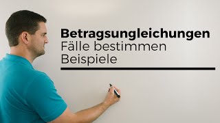 Betragsungleichungen Fälle bestimmen Beispiele  Mathe by Daniel Jung [upl. by Ayifa]