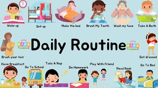 Daily routine  Daily activities  day activities  Daily routines vocabulary [upl. by Ardolino]