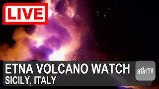 🔴 Live Now 247 Mt Etna Volcano Fullscreen Cam 1 [upl. by Eiuqnom]