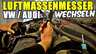 VW  AUDI LUFTMASSENMESSER LMM WECHSELN  TAUSCHEN  FUNKTIONSWEISE [upl. by Atauqal]