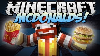 Minecraft  McDONALDS Eat McDonalds in Minecraft  Mod Showcase 162 [upl. by Attelrahc]