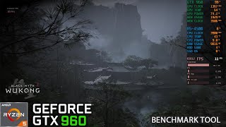 Black Myth Wukong  Benchmark Tool  GTX 960 2GB [upl. by Notsud]