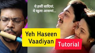 Yeh Haseen Vadiyaan Easy Flute Tutorial  Anurag [upl. by Byram]