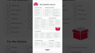 FIRST APARTMENT CHECKLIST [upl. by Ocnarfnaig]