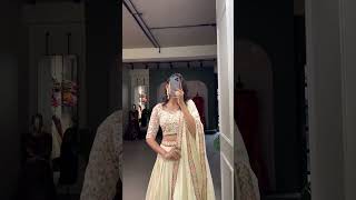 Designer off white lehenga  Reception party lehenga  Bridal lehenga for wedding  Lehenga for girl [upl. by Bensen]