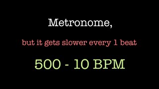 Metronome but it gets slower every 1 beat 50010 BPM [upl. by Stafford949]