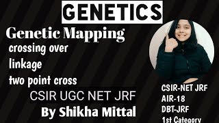 Genetic MappingTwo point cross  CROSSING OVER LINKAGE  GENETICS CSIRNET JRF LIFESCIENCE [upl. by Wootan]