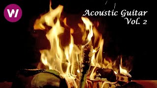 Crackling Fireplace with Acoustic Guitar  wocomoAMBIENT [upl. by Jorgensen]