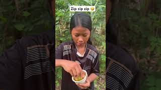 Zip zip zip 🤣🤣 edit food wildfruit eatingrice eatrice [upl. by Eimerej]