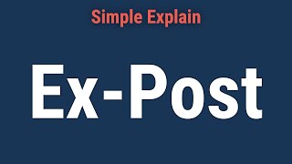 ExPost Definition Calculation Vs ExAnte [upl. by Oiznun]