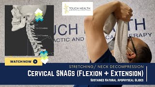 Cervical SNAGs Sustained Natural Apophyseal Glides Self Neck DecompressionMobilisation with Towel [upl. by Acimehs559]