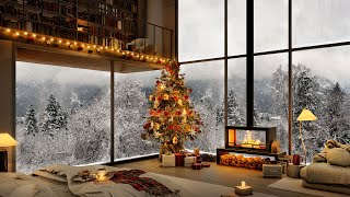 ❄Foggy Winter Morning in Cozy Bedroom With Gentle Snowfall and Relaxing Jazz  Piano Music for Relax [upl. by Alicia479]