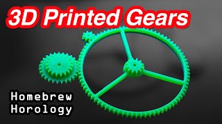 Gear Terminology CAD 3D Printing and Testing  Homebrew Horology 1  3D Printed Clock Development [upl. by Ahsinrad]