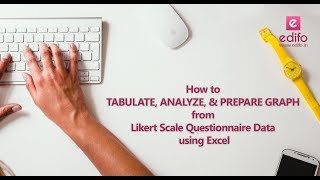 How to tabulate analyze and prepare graph from Likert Scale questionnaire data using Ms Excel [upl. by Ocirne108]