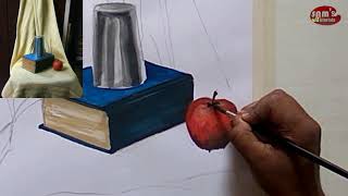 Painting file CBSE CLASS 12 PRACTICALStill Life TUTORIAL fine ART [upl. by Haissem]