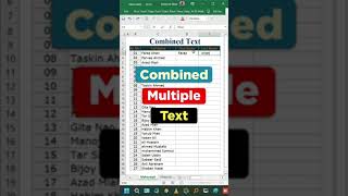 How to combine text from two cells into one cell  Maksudq8 [upl. by Yedorb]