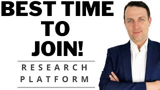 REMINDER BEST TIME TO JOIN RESEARCH PLATFORM [upl. by Teillo]