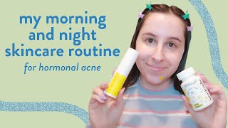 Morning and Night Skincare Routine using Apostrophe spironolactone [upl. by Eybbob385]