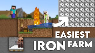 Minecraft EASY IRON FARM  119 Iron Farm Tutorial [upl. by Julius675]