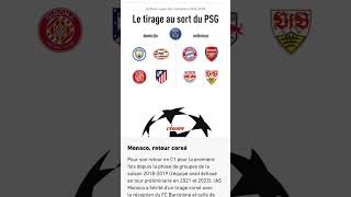 Tirage au sort de LDC de Paris SaintGermain 🤔pourtoi foryou fifa [upl. by Isabelle178]