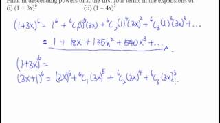 4 Binomial Theorem  Expansion in Ascending or Descending powers of x [upl. by Elder71]