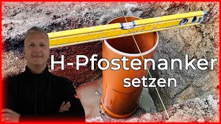 Pfostenanker für Carport setzen – Punktfundament Schritt für Schritt Anleitung [upl. by Lucilla118]