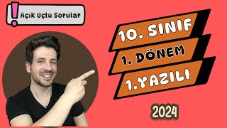 10 SINIF TARİH 1 DÖNEM 1 YAZILI  2024  Açık Uçlu Sorular [upl. by Gerrit]