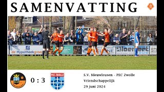 Samenvatting SV Nieuwleusen  PEC Zwolle [upl. by Itra]