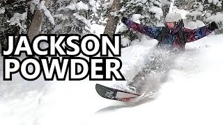 Jackson Hole Powder Snowboarding Day 1 [upl. by Emmott]