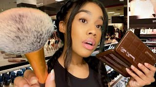 ASMR Fast amp Aggressive Makeup Application at SephoraFast Makeup ASMR⚡️💄⚡️ [upl. by Steffin834]