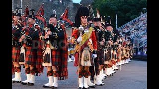 Massed Pipes and Drums Edinburgh Military Tattoo [upl. by Nai]