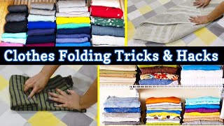 Clothes Folding Hacks  Easy Way to Fold Cloth Perfectly  कपड़ों को घड़ीतय करने के आसान तरीके 😊 [upl. by Remat]