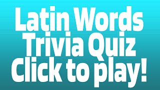 Latin Words Quiz Easy [upl. by Bryn950]